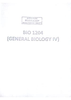 Bio Lecture Notes Edit General Biology Ii Bio Lecture One