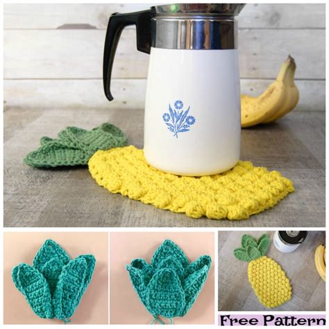 6 Pretty Crochet Hot Pads Free Patterns DIY 4 EVER