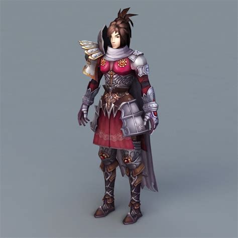 Beautiful Chinese Female Warrior 3d Model 3ds Max Files Free Download