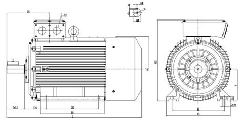 IE3 Electric Motor 132kW 6p DM3 315LX6 Dmmotors Dk