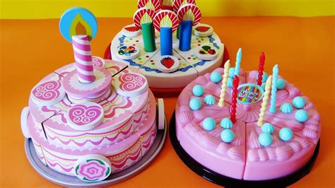 Toy Velcro Cutting Birthday Cakes Strawberry Cream Cheesecake