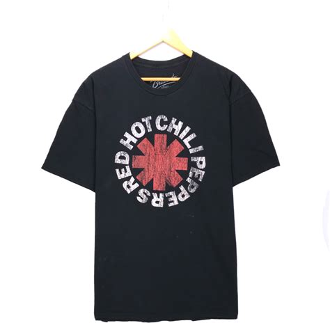楽天市場レッドホットチリペッパーズ バンドTシャツ サイズ表記 XXL ブラック RED HOT CHILI PEPPERS バンT プリント 黒 半袖 ビッグシルエット ロゴ 古着