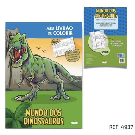 Livro Tapete Mundo Dos Dinossauros Meu Livrao Atividades Desenhos