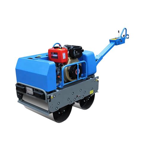 Walk Behind Double Drum Road Roller Soil Compactor China