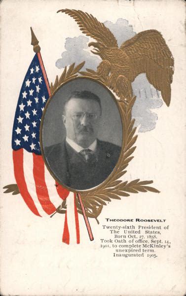 Theodore Roosevelt Twenty Sixth President Of The United States Postcard