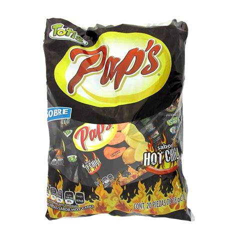 Papas Totis Paps Sabor Hot Chili 20 Pzas De 18 G C U Walmart