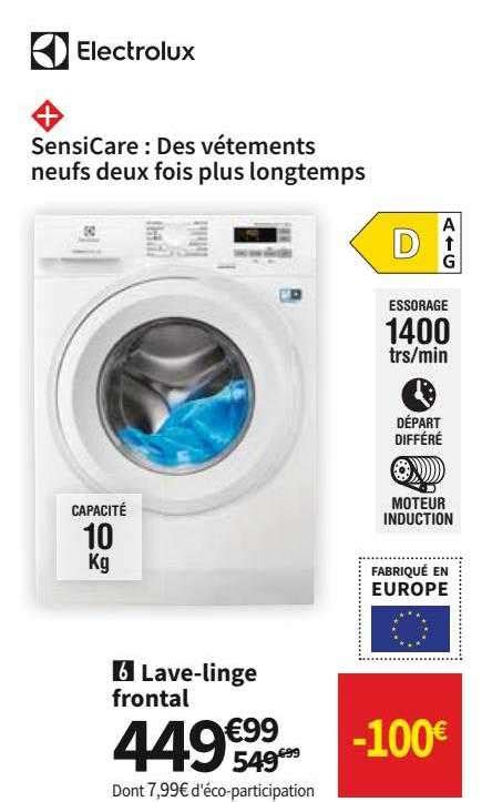 Promo Electrolux Lave Linge Frontal Chez Conforama Icatalogue Fr