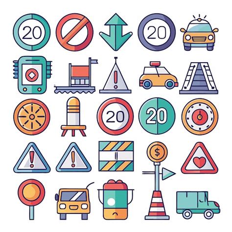 Premium Vector Comprehensive Guide To Traffic Signs And Road Symbols