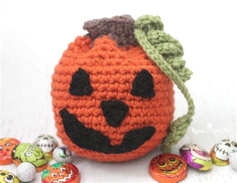 Crochet Pumpkin Pouch Repeat Crafter Me