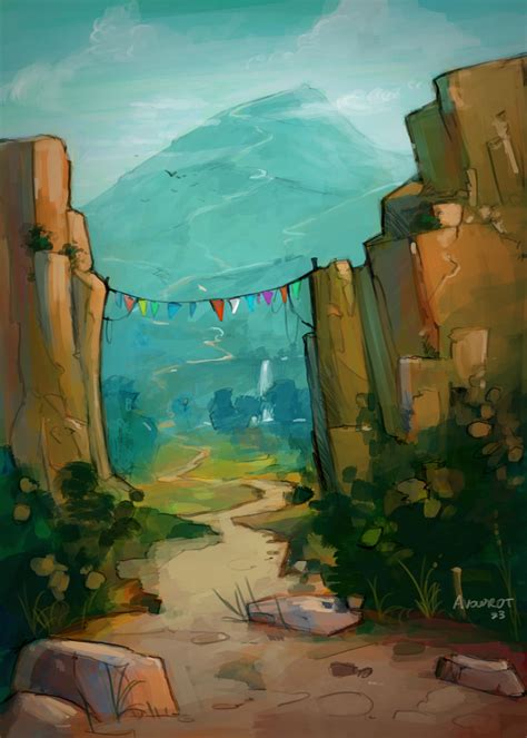 Saturdays landscape painting in Krita : r/DigitalPainting