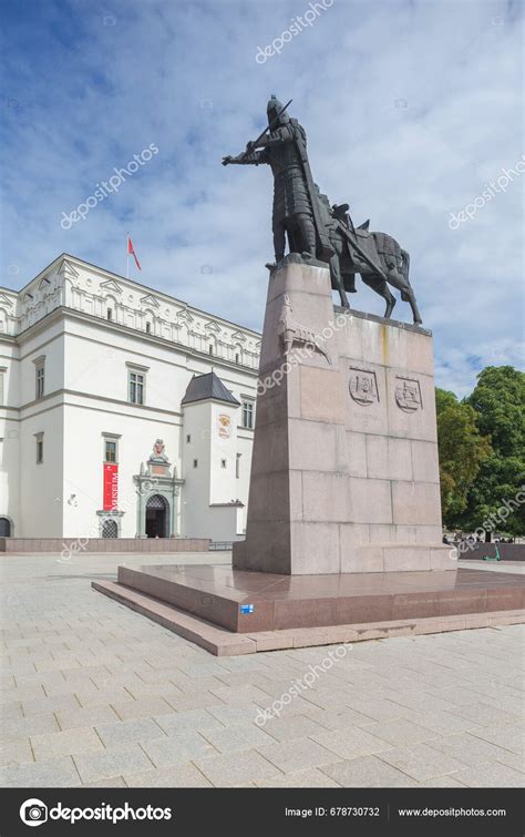 Vilnius Lithuania August 2023 Monument Grand Duke Gediminas Stock