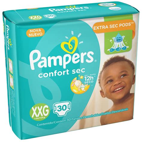 6 Pacotes De Fralda Pampers Confort Sec Xxg 180 Unidades R 21240