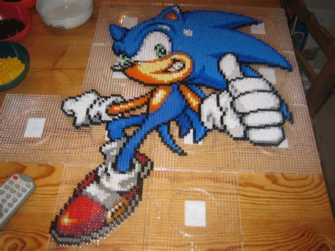 Sonic Bead Sprite Pre Iron By Zakkyy On DeviantArt Perler Bead