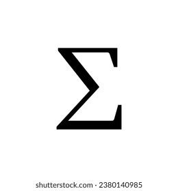 Sigma Summation Symbol Math Sigma Sign Stock Vector (Royalty Free ...