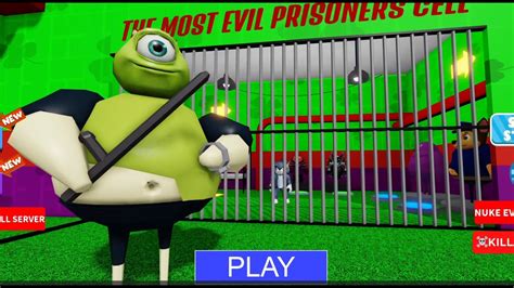 New Mike Wazowski Barry Prison Run Obby Roblox Scaryobby Youtube