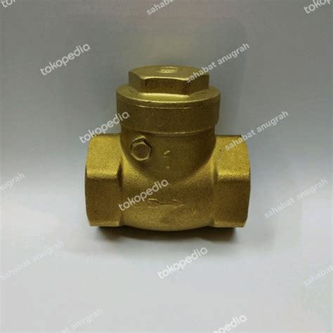 Jual Check Valve Kuningan Drat 1 Inch Swing Chek Valve Brass