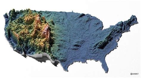 United States Elevation Map : MapPorn