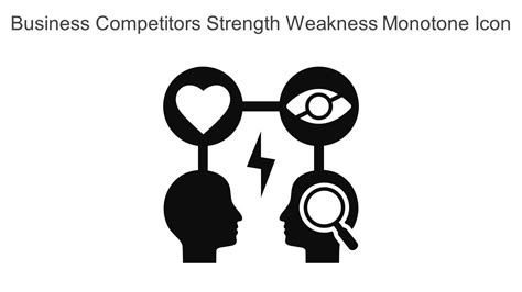 Business Competitors Strength Weakness Monotone Icon In Powerpoint Pptx