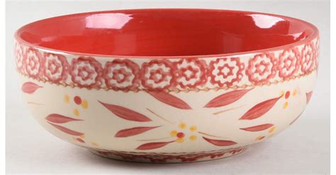 Old World Red Soup Cereal Bowl By Temp Tations Replacements Ltd