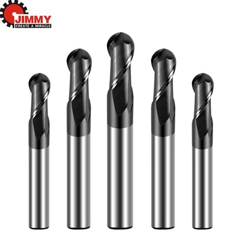 Jimmy 2 Flute Hcr58 Ball Nose End Mill Tungsten Carbide Cutter Cnc Router Bit Milling Tool