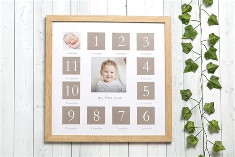 Kate Milo Baby S First Year Frame Monthly Growth Keepsake Gender