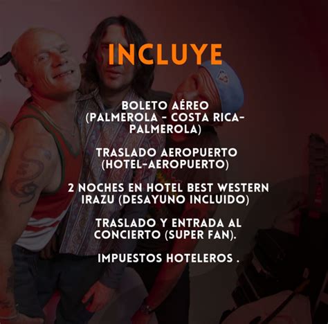 La Rock N Pop te lleva a Costa Rica al concierto de Red Hot Chili Peppers cómo participar en