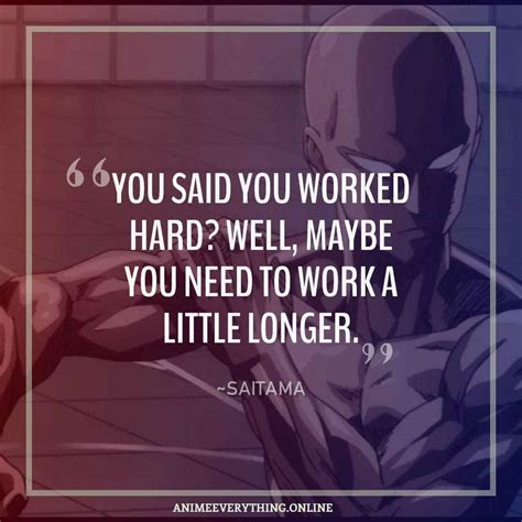 Motivational Anime Quotes One Punch Man Animequotes Saitama One