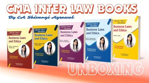 Unboxing Cma Inter Law Booksby Ca Shivangi Agrawal Youtube