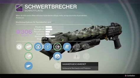 Destiny Schwertbrecher Schrotflinte Vom Raid Crotas Ende YouTube