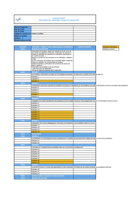 Plan dAudit Qualiopi Guide Complet et Modèle Gratuit