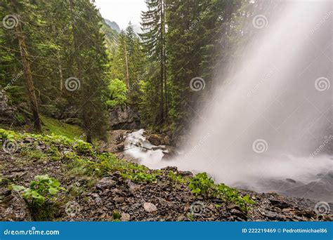 Beautiful Waterfalls And Mountain Rivers In Schoenebach In Vorarlberg