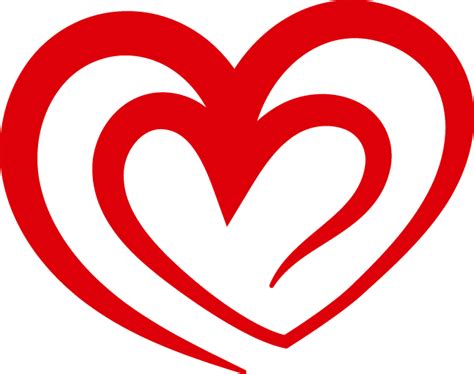 Curved Red Heart Outline PNG Image - PurePNG | Free transparent CC0 PNG ...