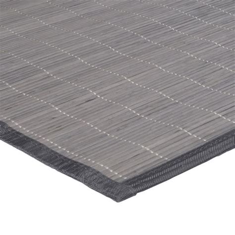 Tapis Bali Chic X Cm Bambou Ganse Gris Cdiscount Maison