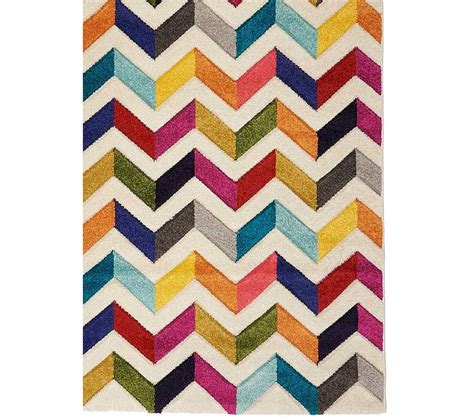 X Tapis Moderne Rectangulaire Chevron Boutik Multicolore Tapis