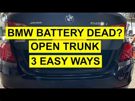 How To Open Bmw Trunk Dead Battery Easy Ways Youtube