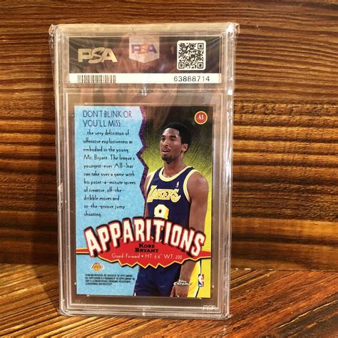 Topps Chrome Kobe Bryant Apparitions A Psa Mint Ebay