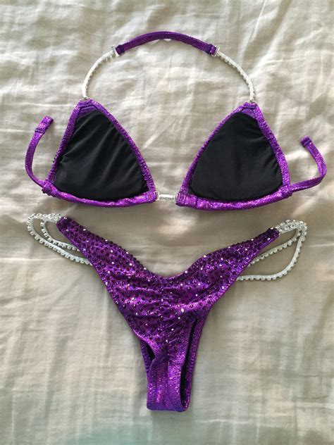 Competition Bikini Fuchsia Purple Npc Ifbb Ocb Competition Etsy