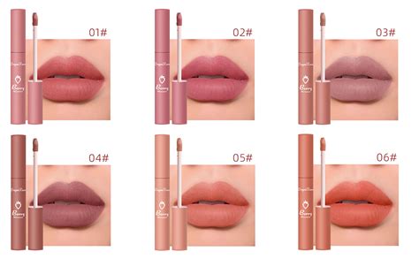 Amazon Pcs Nude Matte Liquid Lipstick Set Matte Velvety Long Lasting Moisture Smooth