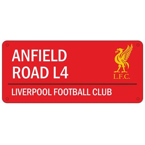 Liverpool Fc Anfield Road Street Road Sign New Red Official Free P