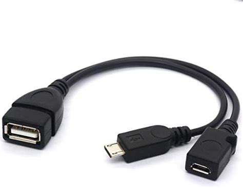 Electop Micro Usb Female To 2 Micro Usb Male Splitter Cable