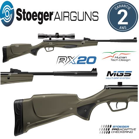 Pack Carabine Stoeger Airguns Rx Dynamic Verte Joules Tir Loisir