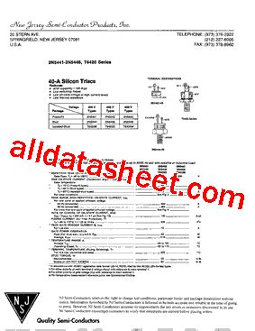 N Datasheet Pdf New Jersey Semi Conductor Products Inc