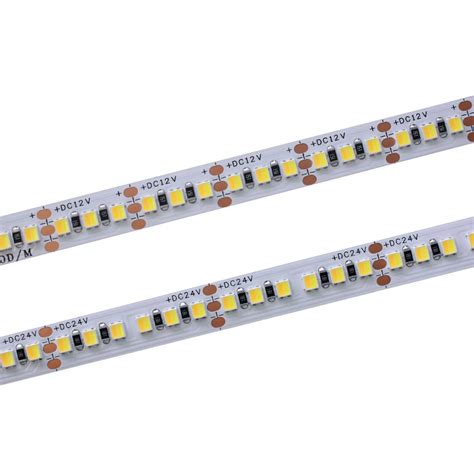 Светодиодная лента CCT двухцветная SMD 2835, 5 м, 12 В, 24 В, чип 2 в 1 ...