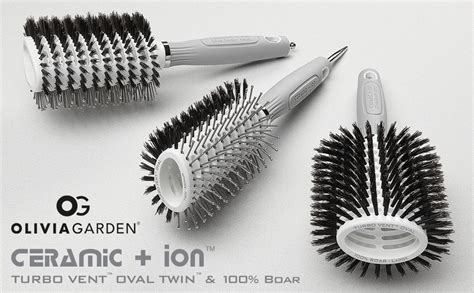 Olivia Garden Ceramic Ion Turbo Vent Boar Hair Brush Oval Amazon