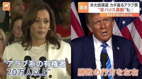 「ハリスをおろせ」運動を始める民主党支持者まで米大統領選にも影響を及ぼす中東情勢 激戦州の勝敗のカギを握る“アラブ系住民の票” Tbs