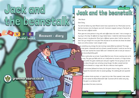 Year 3 PVPG Model Text Recount Diary Jack And The Beanstalk