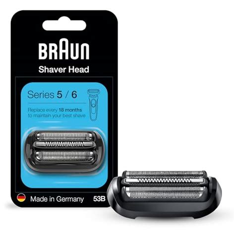 Braun Tête de rasoir électrique Series 5 53B noire conçue pour les