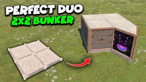 Perfect Duo 2x2 Bunker Base Rust Building Tutorial 2024 Youtube