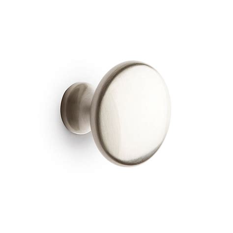 Darwin Brushed Nickel Effect Zamac Round Cabinet Knob Diy At Bandq