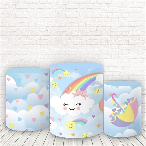 Trio De Capas Cilindros Tecido Sublimado Chuva De Amor Wcc Shopee